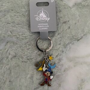 2025 Disney Parks Fantasia Sorcerer Mickey Broomstick Bag Tag Keychain New BNWT